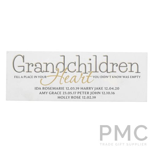 Personalised Grandchildren Mantel Block