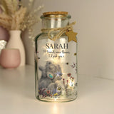 LED Me To You Glass Jar with bear and floral design