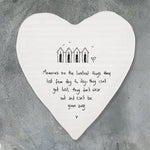 East of India porcelain Coaster memo