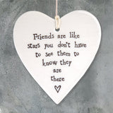 Porcelain Heart Friends are Like Stars