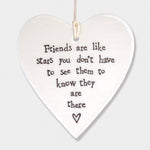Porcelain Heart Friends are Like Stars
