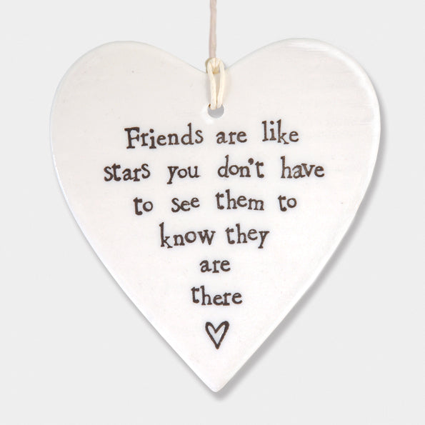 Porcelain Heart Friends are Like Stars