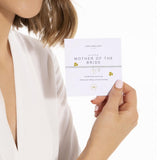 Joma Jewellery 'a little' faceted bracelet with beautiful flower charm, presented on a sentiment card which reads:  'This little flower is just to say thank you for helping us tie the knot today'
