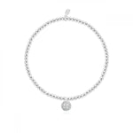 Sparkly silver plated stretch bracelet from Joma Jewellery's 'a little' range.  The pretty bracelet features an embellished ball charm and comes presented on a sentiment card which reads:  'A Little'  'Fabulously You'  'this little bracelet is just to say, you're fabulously you in every way'