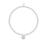 Sparkly silver plated stretch bracelet from Joma Jewellery's 'a little' range.  The pretty bracelet features an embellished ball charm and comes presented on a sentiment card which reads:  'A Little'  'Fabulously You'  'this little bracelet is just to say, you're fabulously you in every way'