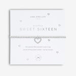Joma Jewellery 'a little' bracelet with pretty little charm, presented on a sentiment card which reads:  'This special bracelet is just to say, you're turning sweet sixteen – hip hip hooray'  Beautifully packaged in it's own Joma Jewellery envelope and gifting card.
