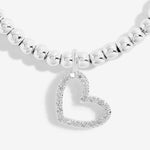 Joma Jewellery 'a little' bracelet with pretty little charm, presented on a sentiment card which reads:  'This charm is to fill your heart with glee, congratulations on fabulous forty!'  Beautifully packaged in it's own Joma Jewellery envelope and gifting card.
