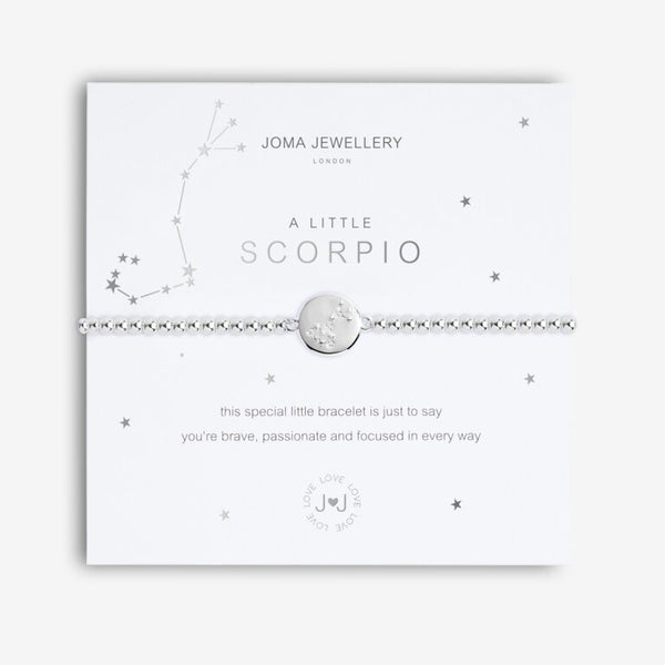 Joma Jewellery 'a little' bracelet with pretty little charm, presented on a sentiment card which reads:  'This special little bracelet is just to say, you're brave, passionate and focused in every way'  Beautifully packaged in it's own Joma Jewellery envelope and gifting card.