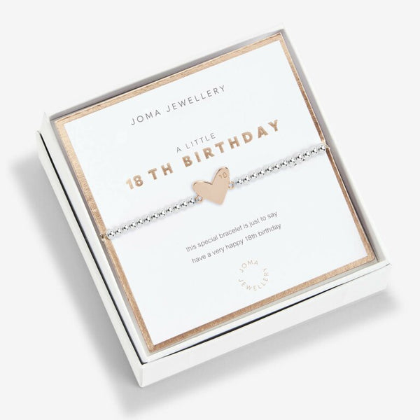 Joma Jewellery Beautifully Boxed 'A Little' Happy 18th Birthday Bracelet