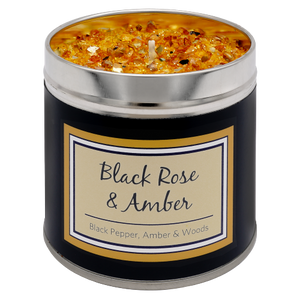 Tin Candle - Black Rose & Amber