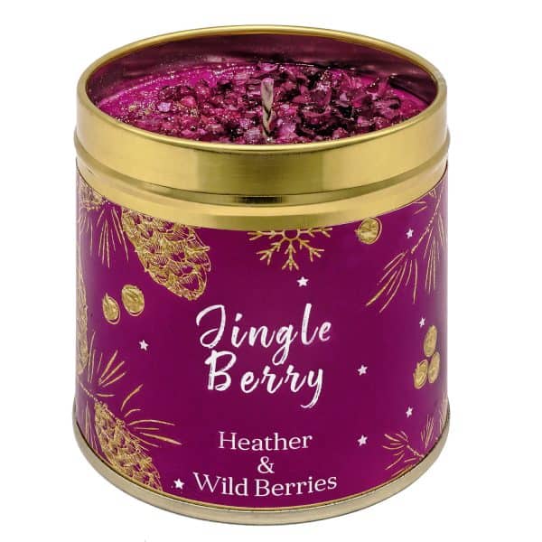 Tin Candle - Christmas Elegance - Jingle Berry