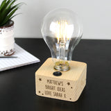 Personalised LED Bulb Table Lamp