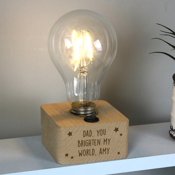 Personalised LED Bulb Table Lamp