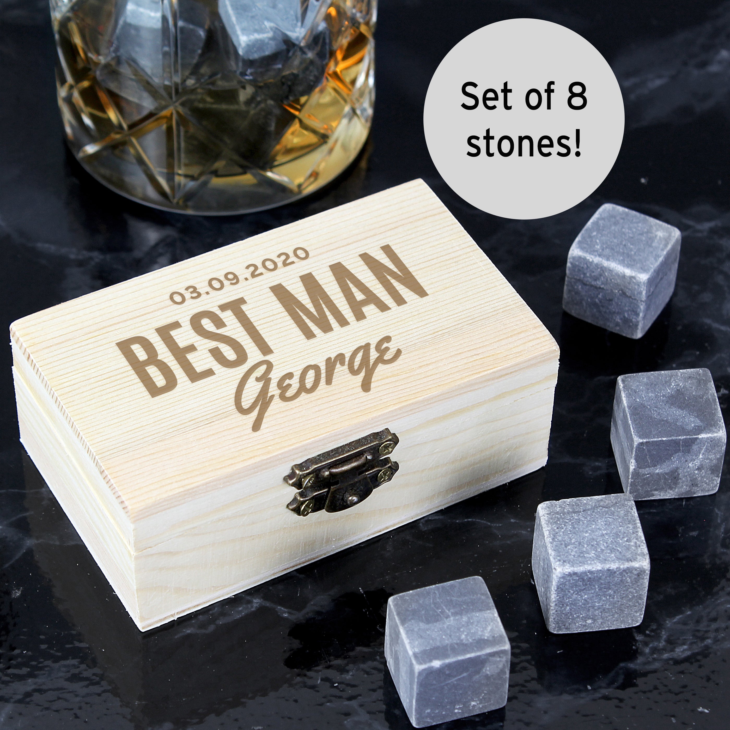Personalised Whisky Stones Set 