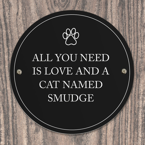 Personalised Paw Print Sign