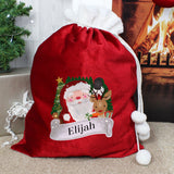 This personalised Christmas santa sack is the perfect way to present Christmas gifts and looks super luxurious too with beautiful pom pom ties.  It can be stored to use for that little bit of luxury year after year.  This pretty sack can be personalised with  up to 12 characters in length. Personalisation will appear as entered.