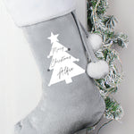 This personalised Christmas tree stocking is perfect for all those little stocking fillers, and looks super luxurious too. Beautiful Christmas decoration which can be stored to use year after year.  This pretty stocking can be personalised with a name up to 10 characters in length. All text is case sensitive and will appear as entered, 'Merry Christmas' is fixed
