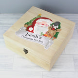 Fill this wonderful wooden Christmas eve box with treats and surprises, the perfect way to get the children ready for Santa this Christmas Eve. Super gift which can be stored to use year after year.  Personalise this Santa and Reindeer box with up to 12 characters on line 1 and up to 20 characters in line 2 (please refrain from using block capitals as this may make the personalisation hard to read).