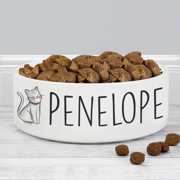 Personalised Scribble Cat Bowl