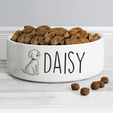 Personalised Scribble Dog Bowl