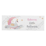 Adorable personalised swan lake wooden block decoration, a fabulous addition to a little girls room.  This sign can be personalised with 3 lines of 20 characters. Please refrain from using block capitals as this may make the personalisation hard to read.