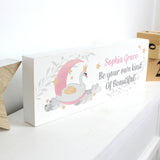 Adorable personalised swan lake wooden block decoration, a fabulous addition to a little girls room.  This sign can be personalised with 3 lines of 20 characters. Please refrain from using block capitals as this may make the personalisation hard to read.