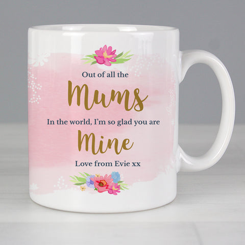 Personalised Floral Family Mug