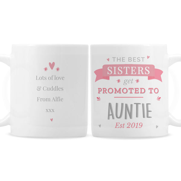 Personalised Mug Promoted to Auntie