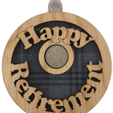 Hanging Sixpence with tartan keepsake gift