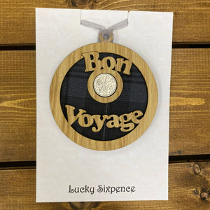 Lucky Sixpence with Tartan - Bon Voyage