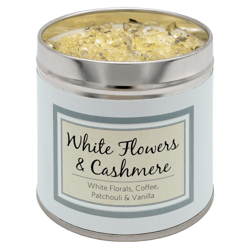Tin Candle - White Flowers & Cashmere