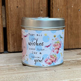 Tin candle with added sparkles and sentiment 60th birthday