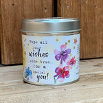 Tin 70th candle with added sparkles