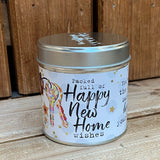 Tin scented candle with added sparkles