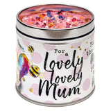 Tin mum sentimental candle with added sparkles