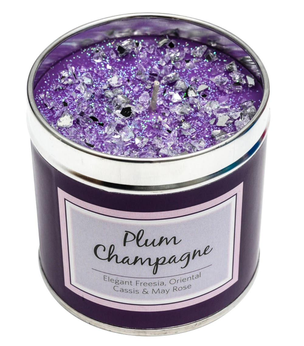 Tin Scented Candle Plum Champagne